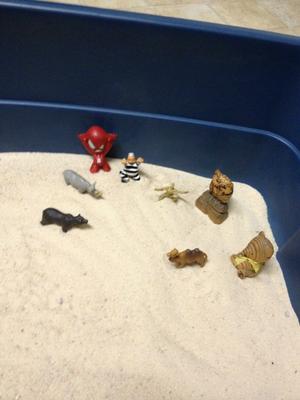 Day 1 of 7-Extended Sandtray Therapy for Student 4 