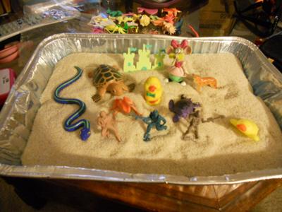 Play Therapy Sand Tray Therapy: My first sand tray!