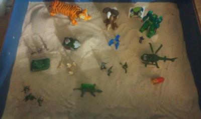 Sand Tray Therapy - Anger Management Tray By: Marie