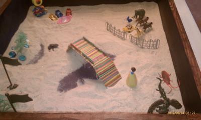 Sand Tray Therapy - Building My Bridge #2 Summer 2012