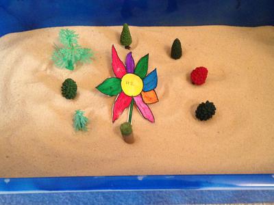 Sand Tray Therapy Project: Ikebana Flower Sand Tray