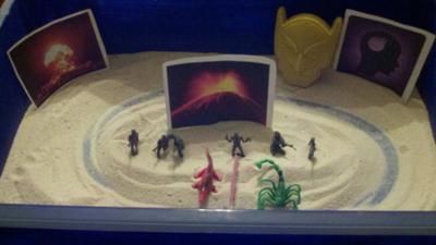 Anger Management Sand Tray in Sand Tray Therapy
