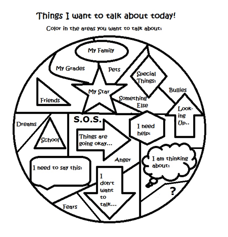 Free art therapy counseling group activity worksheet