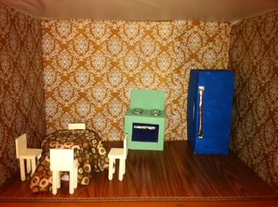 kitchen in play therapy doll house 