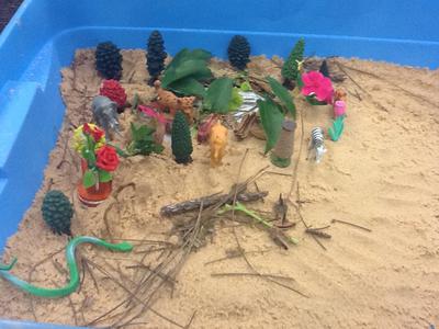 Play Therapy / Sand Tray Therapy Activity: Jungle World