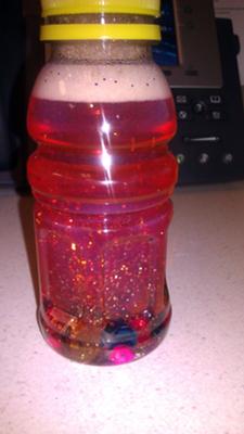 Feelings Bottle for Play Therapy Activity: Pink Glitter