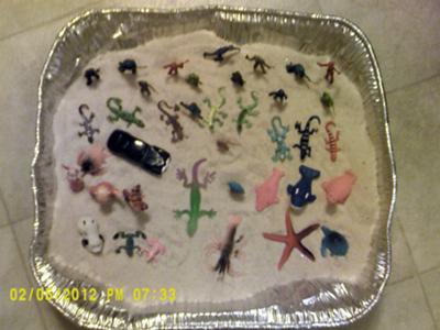 Sand Tray Example with Play Therapy Class