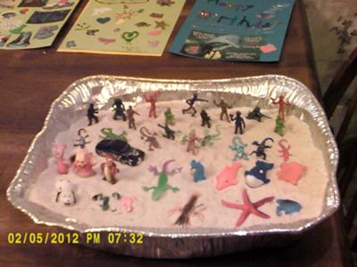 Sand Tray Example with Play Therapy Class
