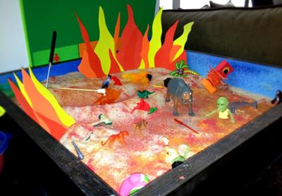 Sandtray Therapy Class- Anger Management Sand Tray - Student #1 - Charity S. Tray 2